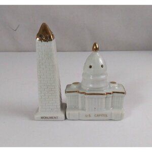 Vintage 1970s Silco Washington Monument & Capitol Building Salt & Pepper Shakers